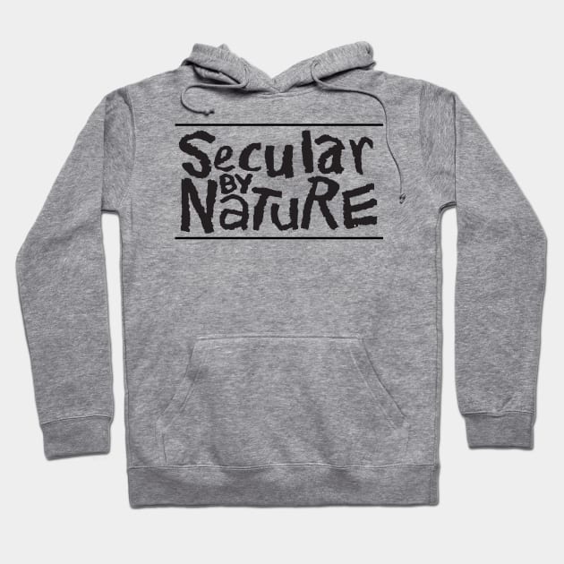 Black Logo Tee Hoodie by secularbynature